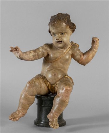 Gesù Bambino, scultura in legno laccato in 