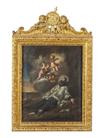 Scuola piemontese sec.XVII "Scena Sacra" olio, 