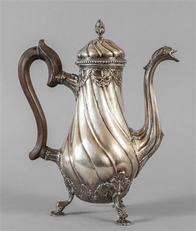 Caffettiera transizione Luigi XV/XVI in argento 