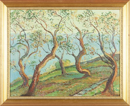 LEANDRO VACCARI (1905-1979) <br>Alberi sul 