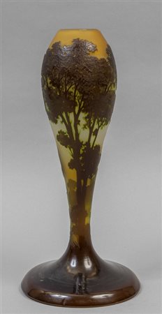 Base di lampada in vetro lavorato all'acido a 