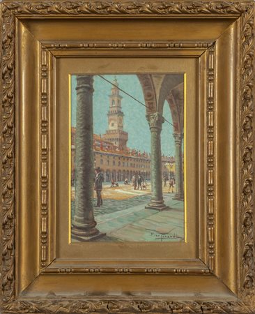 PIERO FOCARDI (1889-1945) <br>Piazza con 