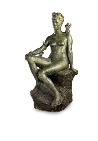 Antonio Santacroce - Sibilla - grande scultura in bronzo a cera persa es. 1,...