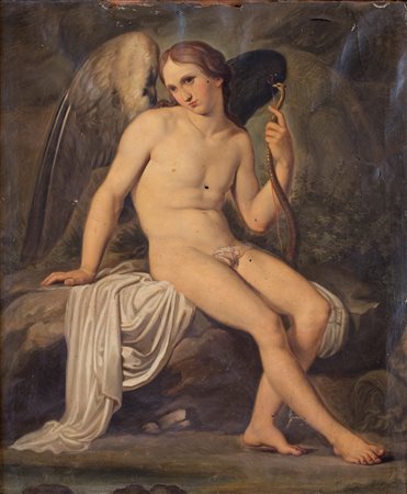 Pittore Neoclassico - Cupido - Questo delicato ritratto mostra delle analogie...