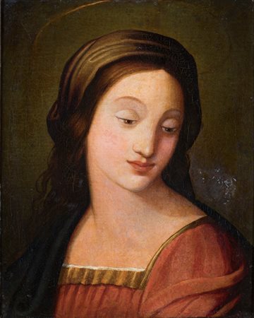 Anonimo fine XVIII/inizio XIX secolo - Volto della Vergine - olio su tela -...