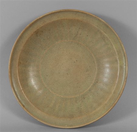 Piatto in ceramica Celadon, Cina 