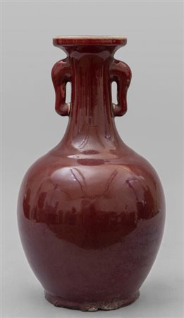 Vaso sangue di bue in porcellana, Cina 