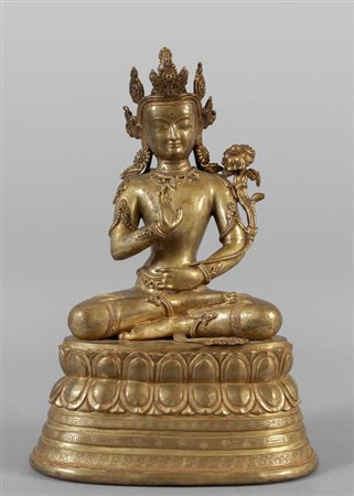 Bodhisattva, bronzo dorato, inizi 