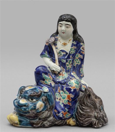 Saggio in porcellana, Cina sec. XX<br>h.cm.20