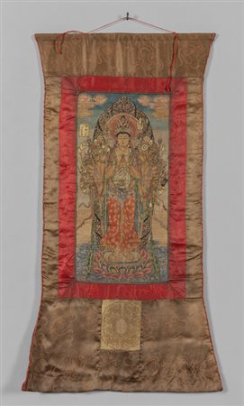 Tanka raffigurante divinità, Tibet inizi 
