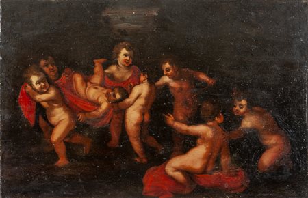 Scuola napoletana sec.XVIII "Giochi di putti" 
