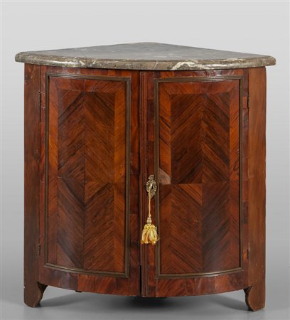 Angonale Luigi XVI lastronato in palissandro, 