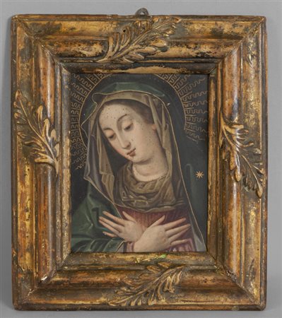 "Madonnina orante" olio su rame sec.XVIII, 