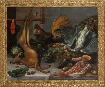 Scuola toscana sec.XVIII "Natura morta con frutta 