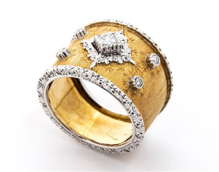 Anello con diamanti - manifattura BUCCELLATI, Milano