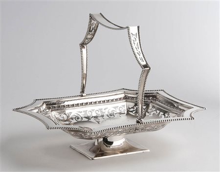 Cestino inglese in argento 925/1000 - Birmingham 1913, argentiere J. B. Chatterley & Sons