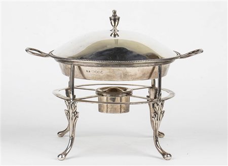 Entrée dish inglese in argento 925/1000 - Londra 1865, argentiere Robert Dicker