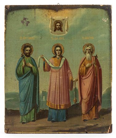 Icona russa raffigurante Madonna di Pokrov - XIX secolo