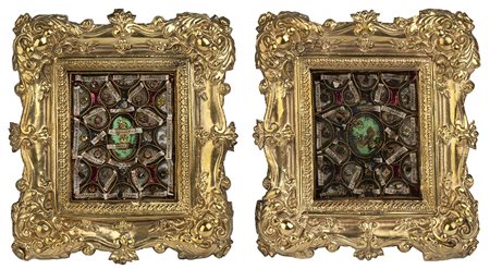 Coppia di reliquiari italiani - Stato Pontificio, XIX secolo