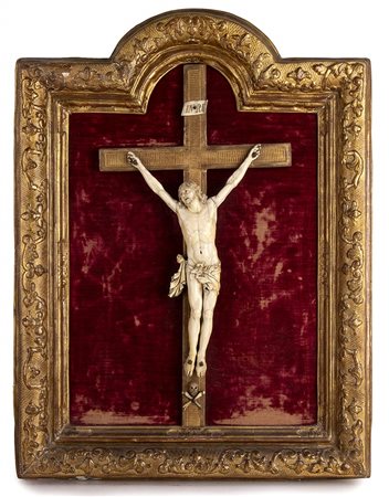 Crocifisso francese in avorio - XIX secolo