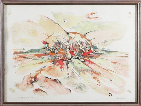 BERKELEY Save us all, 1970. Litografia. Cm 61x83. P.A. in basso a sinistra....