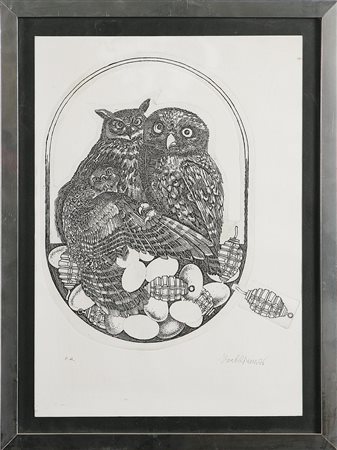 TRUBBIANI VALERIANO (n. 1937) Senza titolo, 1976. Litografia. Cm 36,5x30,5....