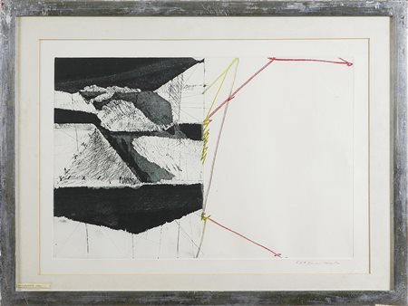 MARTINI SANDRO (n. 1941) Composizione. Acquaforte. Cm 40x58,5. P.D.A. in...