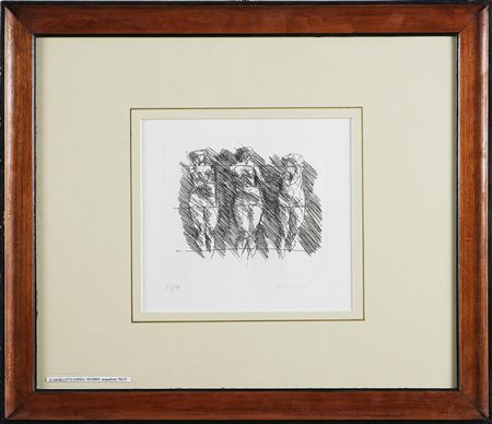 MORLOTTI ENNIO (1910 - 1992) Figure femminili. Acquaforte. Cm 17x19. Tir....