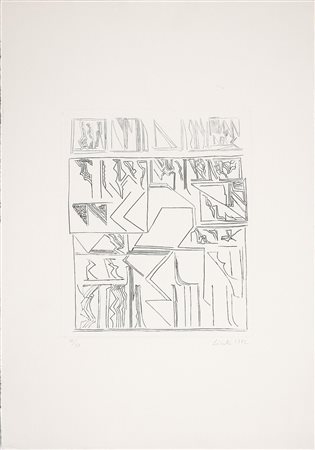 LICATA RICCARDO (n. 1929) Senza titolo, 1972. Acquaforte. Cm 25x21. Misura di...