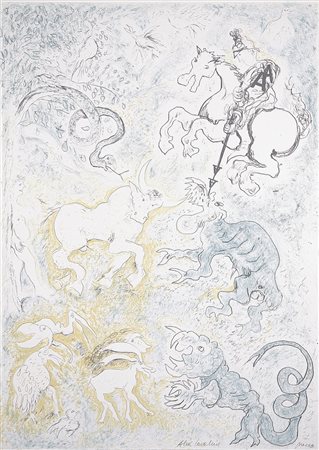 ALIK CAVALIERE (1926 - 1998) In una selva oscura. Litografia. Cm 70x50. opera...