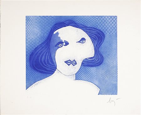 BAJ ENRICO (1924 - 2003) Senza titolo. Acquaforte. Cm 50x61. Dimensioni...