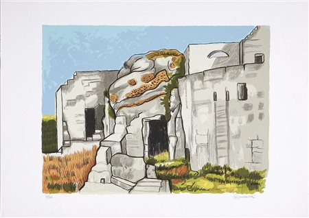 GUERRICCHIO LUIGI (1932 - 1996) Senza titolo. Litografia. Cm 50x69....