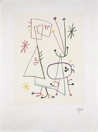 MIRO' JOAN (1893 - 1983) Senza titol, 2004. Fotolitografia. Cm 42,5x32,5....