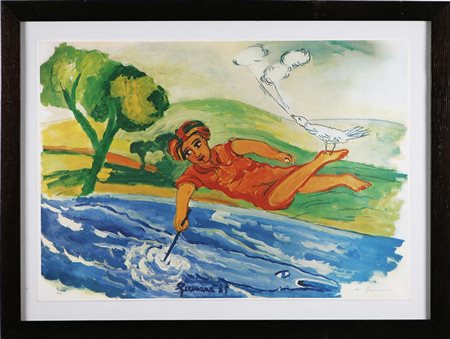 GERMANA' MIMMO (1944 - 1992) Senza titolo, 1985. Serigrafia. Cm 50x70. P.A....