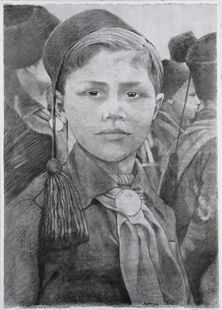 MONTESANO GIAN MARCO (n. 1949) Senza titolo. Serigrafia. Cm 68x48. Misure di...