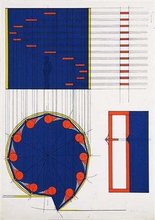 BONALUMI AGOSTINO (n. 1935) Senza titolo. Serigrafia. Cm 68x49. Tir. 10/100...