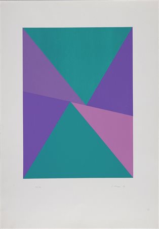 LUGGI GINO (n. 1935) Senza titolo, 1976. Serigrafia. Cm 46x34. Misure di...