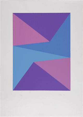 LUGGI GINO (n. 1935) Senza titolo, 1976. Serigrafia. Cm 46x34. Misure di...