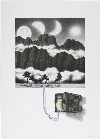 MOTTINELLI Senza titolo. Serigrafia. Cm 53x35. Misure di tutto il foglio:...