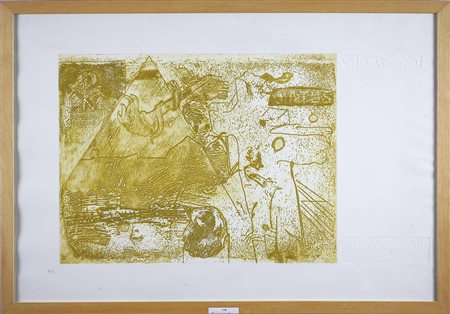 FIESCHI GIANNETTO (1921 - 2010) Senza titolo. Serigrafia. Cm 48,5x64. Misure...
