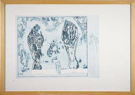 FIESCHI GIANNETTO (1921 - 2010) Senza titolo. Serigrafia. Cm 49x64. Misure di...