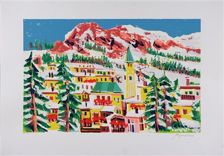 FACCINCANI ATHOS (n. 1951) Senza titolo. Serigrafia. Cm 51,5x79,5. Misure di...