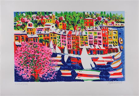 FACCINCANI ATHOS (n. 1951) Senza titolo. Serigrafia. Cm 51,5x79,5. Misure di...