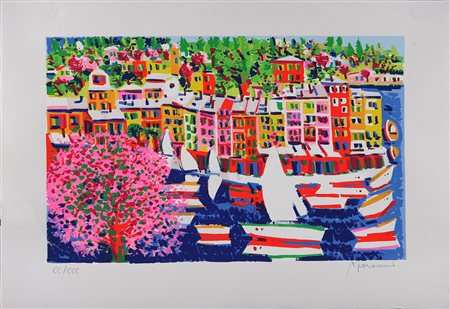 FACCINCANI ATHOS (n. 1951) Senza titolo. Serigrafia. Cm 51,5x79,5. Misure di...