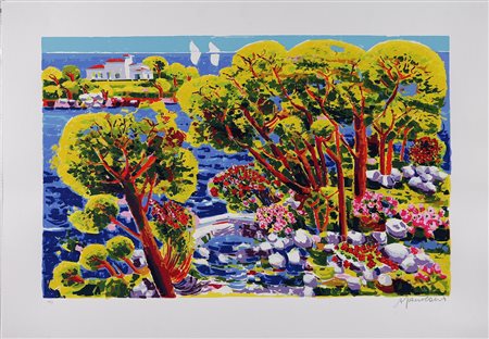 FACCINCANI ATHOS (n. 1951) Riflessioni intorno a un lago e a una piccola...