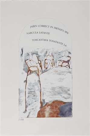 ISGRO' EMILIO (n. 1937) Senza titolo. Serigrafia. Cm 42x22,5. Misure di tutto...