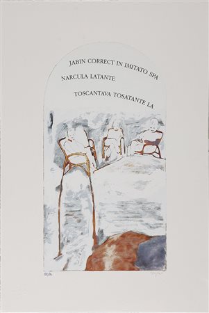 ISGRO' EMILIO (n. 1937) Senza titolo. Serigrafia. Cm 42x22,5. Misure di tutto...