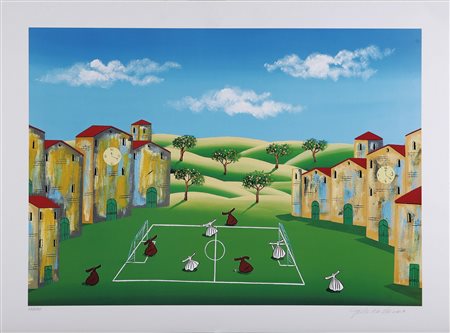 DA NORCIA PAOLO (n. 1953) Senza titolo. Serigrafia. Cm 50,5x70. Misure di...