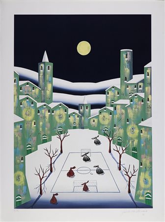 DA NORCIA PAOLO (n. 1953) Senza titolo. Serigrafia. Cm 70x50. Misure di tutto...