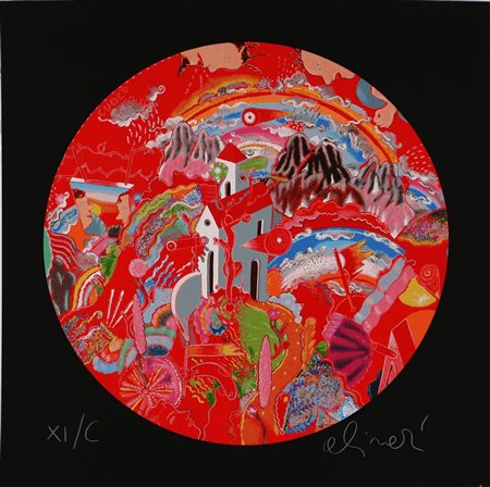 ALINARI LUCA (n. 1943) Dentro l'omino di burro, 2003. Serigrafia su cartone....